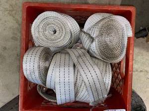 lot 632 image: Box of 2 Ratchet with Hooks, Misc. Length of Straps, No Hook on Straps