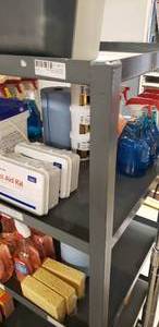 lot 613 image: Grey Shelving Unit Only