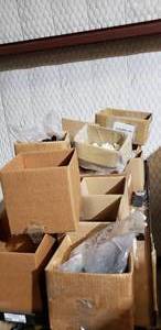 lot 839 image: Contents of shelf only mixed lot of  compression caster parts