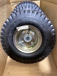 lot 390 image: Dolly Wheel Hub Tube Tire with Grease Insert  ( 4 Total)