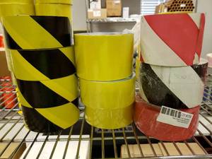 lot 179 image: mixed lot of tape caution and high visibility tapes