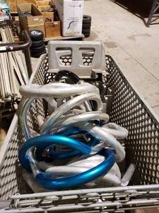 lot 336 image: Shopping Cart of MIsc Aluminum Dolly Parts (PARTS ONLY CART NOT INCLUDED)