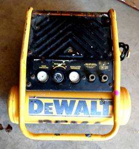 lot 3 image: DeWalt Portable Air Compressor. Powers On.