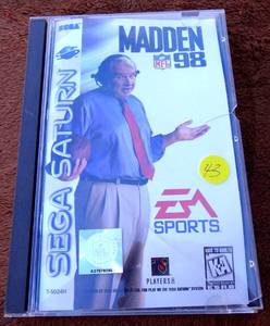 lot 43 image: VINTAGE SEGA SATURN MADDEN 98 FOOTBALL GAME