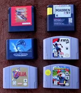 lot 46 image: ASSORTED VINTAGE GAMES FOR SEGA AND NINTENDO