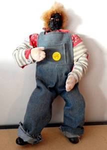 lot 49 image: OLD AMERICANA - DRIED APPLEFACE DOLL IN OVERALLS