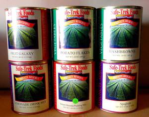 lot 131 image: Safe-Trek Foods (6 TIN LOT) Preppers Emergency Survival Food