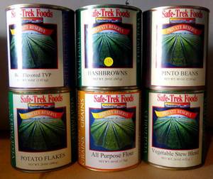 lot 133 image: Safe-Trek Foods (6 TIN LOT) Preppers Emergency Survival Food