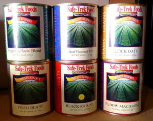 lot 136 image: Safe-Trek Foods (6 TIN LOT) Preppers Emergency Survival Food
