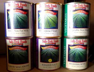 lot 137 image: Safe-Trek Foods (6 TIN LOT) Preppers Emergency Survival Food