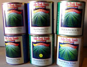 lot 139 image: Safe-Trek Foods (6 TIN LOT) Preppers Emergency Survival Food