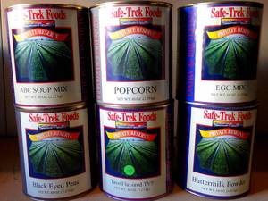 lot 143 image: Safe-Trek Foods (6 TIN LOT) Preppers Emergency Survival Food