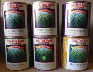 lot 144 image: Safe-Trek Foods (6 TIN LOT) Preppers Emergency Survival Food