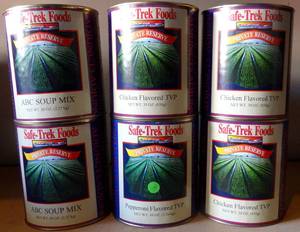 lot 145 image: Safe-Trek Foods (6 TIN LOT) Preppers Emergency Survival Food