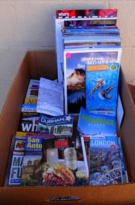 lot 154 image: LARGE ASSORTMENT OF TRAVEL MAGAZINES, MAPS, AND THINGS TO DO