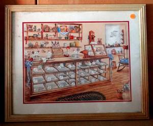 lot 160 image: H.P. CO. CANDY COMPANY FRAMED PRINT