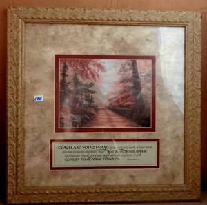 lot 170 image: RELIGIOUS TEACH ME YOUR WAY PSALM BEAUTIFULLY MATTED AND FRAMED UNDER GLASS