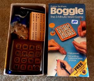 lot 184 image: VINTAGE BOGGLE GAME (1984) IN ORIGINAL BOX