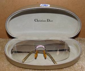 lot 190 image: CHRISTIAN DIOR GLASSES IN HARD CARRYING CASE