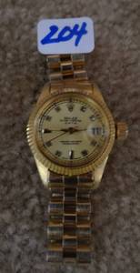 lot 204 image: Rolex Womens Watch Oyster Perpetual Date