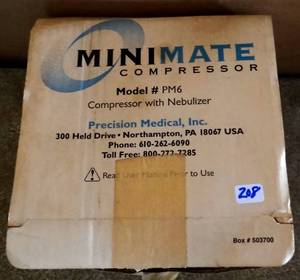 lot 208 image: PRECISION MEDICAL Minimate Compressor Nebulizer Model PM6