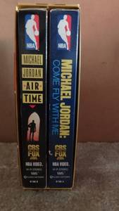 lot 218 image: 1989 Michael Jordan Come Fly With Me VHS Air Time 2 PC Lot Chicago Bulls