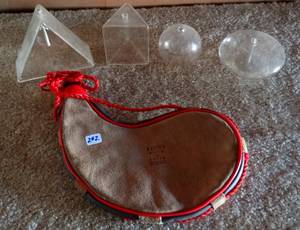 lot 242 image: AUTHENTIC SPANISH WINE FLASK AND OIL FILLED CANDLE HOLDERS