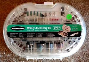 lot 71 image: Rotary Accessory Kit 276 pc for Handheld Rotary Tools Warrior Brand # 62440