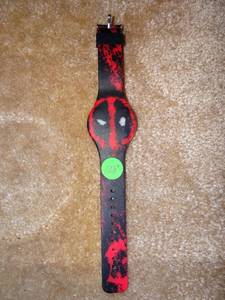 lot 128 image: Marvel Spider-Man comics Secret light LED Rubber Watch