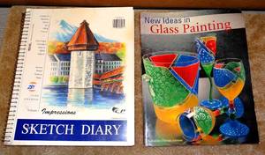 lot 281 image: ART SKETCH PAD AND GLASS PAINTING BOOK