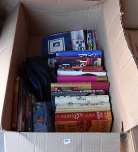 lot 294 image: LARGE BOX OF HARDBACK AND PAPERBACK BOOKS