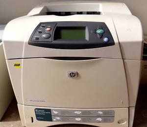 lot 359 image: HP Hewlett Packard Laser Jet 4250 WORKGROUP PRINTER - CHECK COMPS