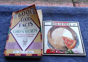 lot 354 image: TWO BOOKS - 6001 FOOD FACTS AND BOOK OF PIZZA