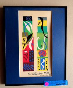 lot 26 image: Own a Matisse - Colorful print by legendary artist Henri Matisse (1863-1954) titled LE BETS DE LA MER