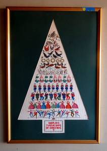 lot 48 image: JUST IN TIME FOR CHRISTMAS - Sheplers Twelve Days of Christmas Needlepoint - Beautiful