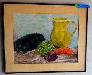 lot 67 image: Unsigned Original Oil Artwork (possibly student work)