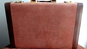 lot 91 image: Vintage Suede and Leather Professional Briefcase with zippered pocket and brass latches