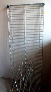 lot 109 image: Commercial Metro Shelf with monting wall brackets. Stainless Steel finish.