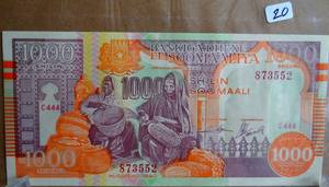lot 20 image: Somalia, 1000 shillings, 1990 (2000), P-R10, Puntland Region, UNC