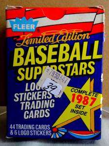 lot 39 image: 1987 Fleer Limited Edition Baseball Superstars Set 44 Cards Plus Stickers