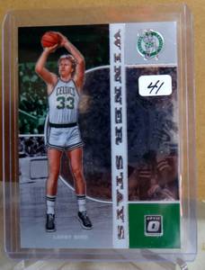 lot 41 image: 2019-20 Donruss Optic Winner Stays Purple #11 Larry Bird Celtics