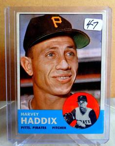 lot 47 image: AWESOME - 1963 Topps Baseball #239 Harvey Haddix