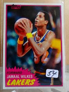 lot 54 image: VINTAGE - 1981-82 Topps Basketball Jamaal Wilkes #23 Lakers