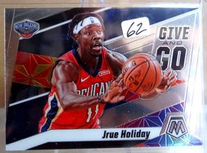 lot 62 image: 2019-20 Mosaic Jrue Holiday Give And Go Pelicans