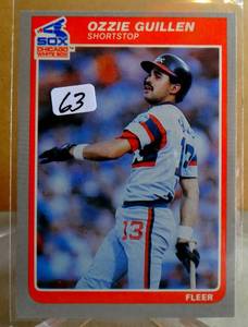lot 63 image: ROOKIE - 1985 Fleer Update #U-48 Ozzie Guillen MINT Chicago White Sox RC Rookie $$$