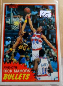 lot 65 image: NICE CARD - 1981-82 Topps Rick Mahorn RC Rookie Card #98