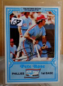 lot 69 image: 1981 TOPPS DRAKES BIG HITTER PETE ROSE #3 PHILADELPHIA PHILLIES