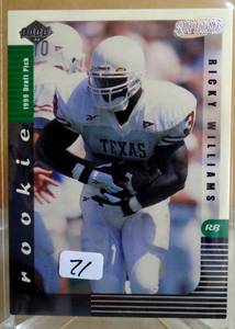 lot 71 image: ROOKIE - Ricky Williams 1999 Collectors Edge Supreme #167 RC - NM-MT