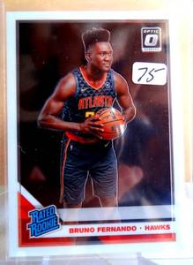 lot 75 image: ROOKIE - 2019-20 Panini Donruss Optic BRUNO FERNANDO RC Rated Rookie - Atlanta Hawk