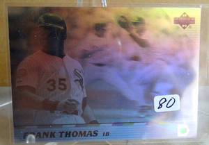 lot 80 image: $$$ 1992 Upper Deck Hologram Baseball Card #52 Frank Thomas $$$